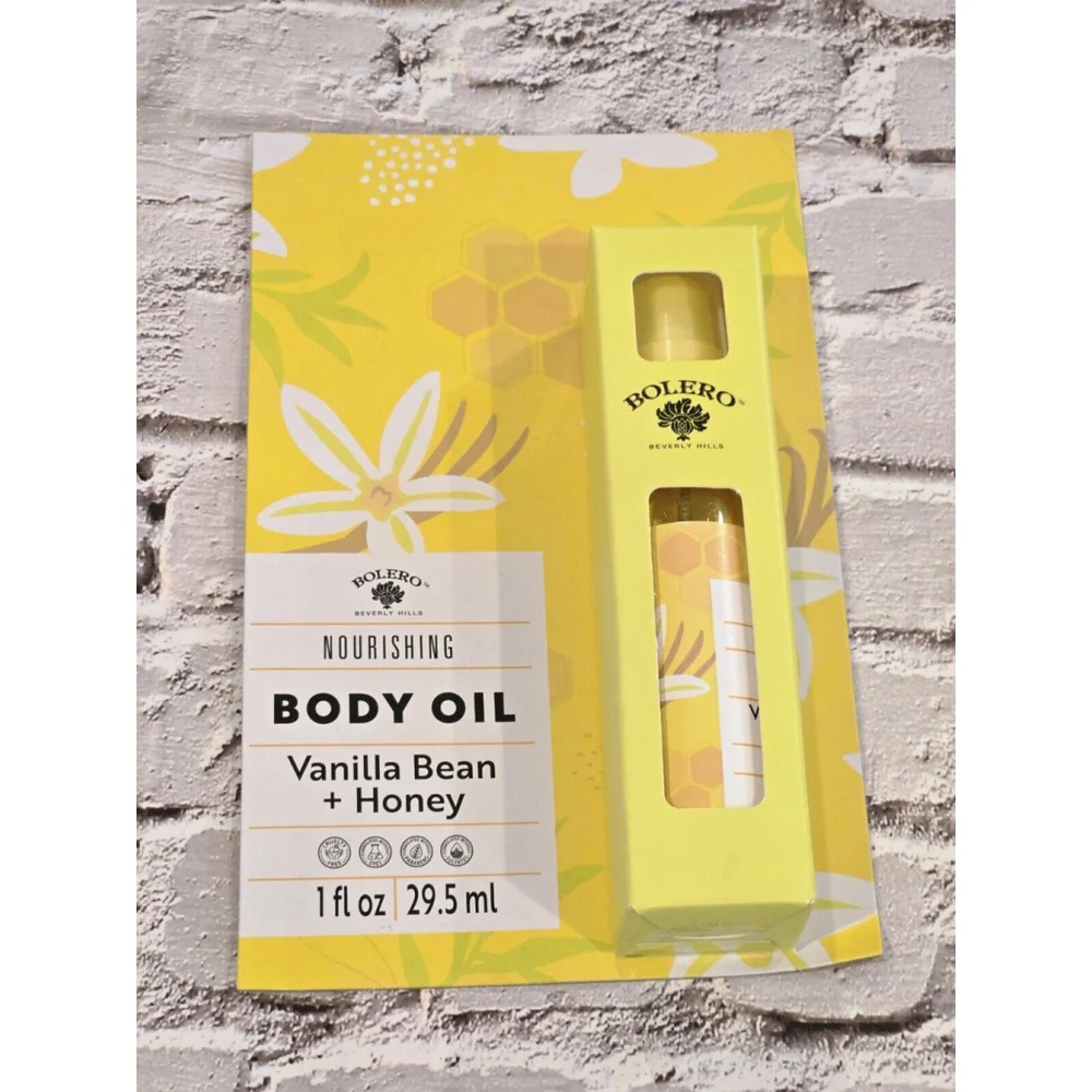Bolero Body Oil Vanilla Bean + Honey, New In Package, 1 Fl Oz
